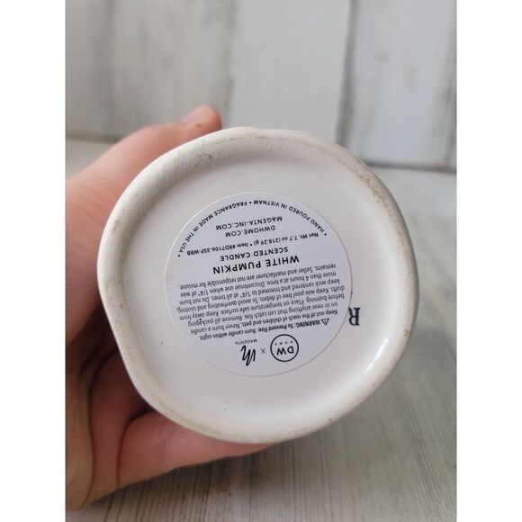 Rae Dunn spooky candle AS IS white Halloween home decor - Picture 7 of 7